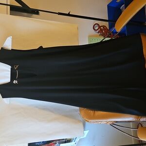 Calvin Klein Black Dress with Gold Accents